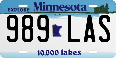 MN license plate 989LAS