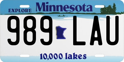 MN license plate 989LAU