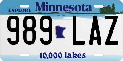MN license plate 989LAZ