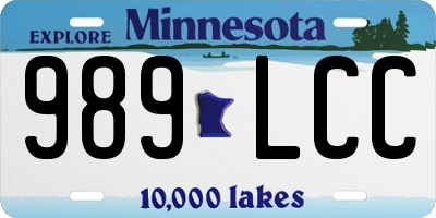 MN license plate 989LCC