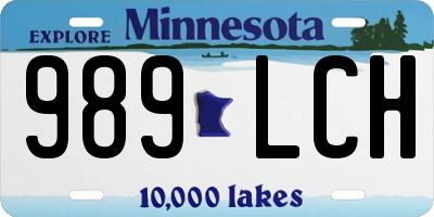 MN license plate 989LCH