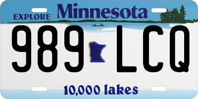 MN license plate 989LCQ