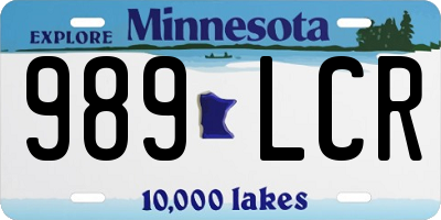 MN license plate 989LCR