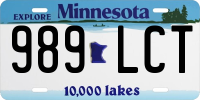 MN license plate 989LCT