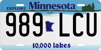MN license plate 989LCU