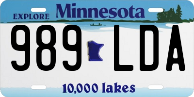 MN license plate 989LDA