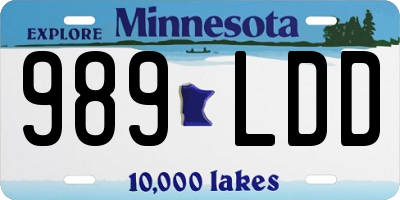 MN license plate 989LDD