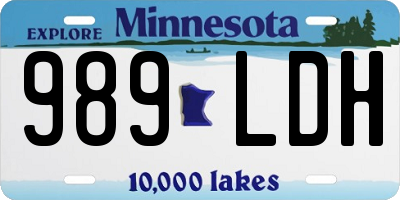 MN license plate 989LDH