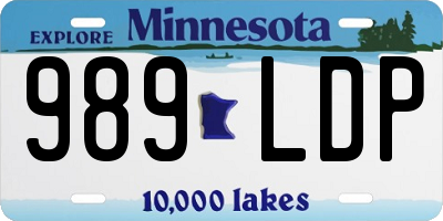 MN license plate 989LDP