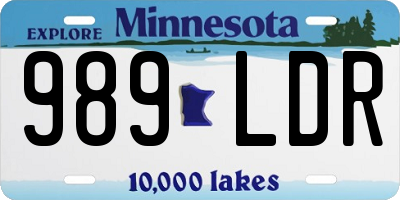 MN license plate 989LDR