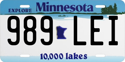 MN license plate 989LEI