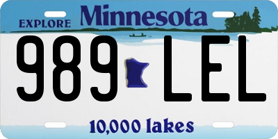 MN license plate 989LEL