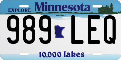 MN license plate 989LEQ