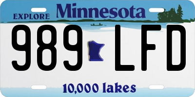 MN license plate 989LFD