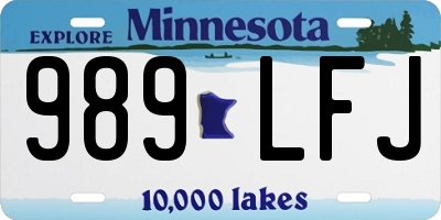 MN license plate 989LFJ