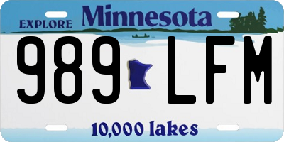 MN license plate 989LFM