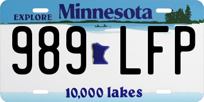 MN license plate 989LFP
