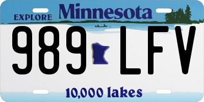 MN license plate 989LFV
