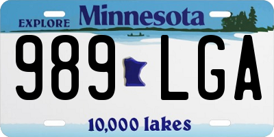 MN license plate 989LGA
