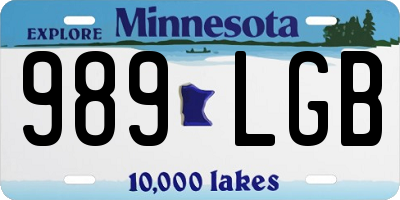 MN license plate 989LGB