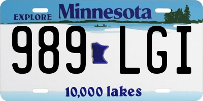MN license plate 989LGI