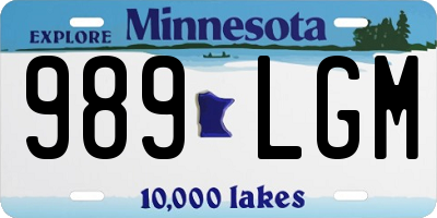 MN license plate 989LGM