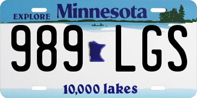 MN license plate 989LGS