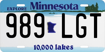 MN license plate 989LGT