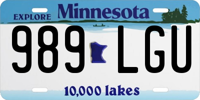 MN license plate 989LGU