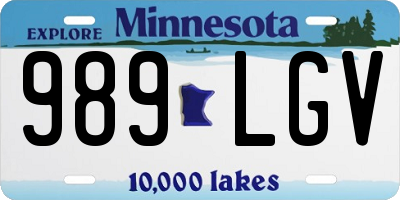 MN license plate 989LGV