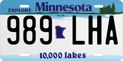MN license plate 989LHA