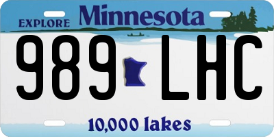 MN license plate 989LHC