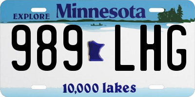 MN license plate 989LHG
