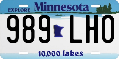 MN license plate 989LHO