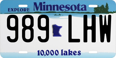 MN license plate 989LHW