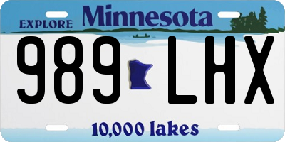 MN license plate 989LHX