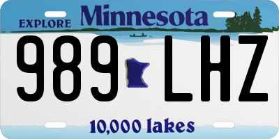 MN license plate 989LHZ