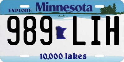 MN license plate 989LIH
