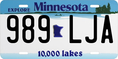 MN license plate 989LJA