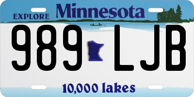 MN license plate 989LJB
