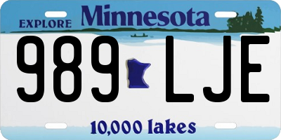 MN license plate 989LJE