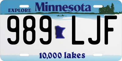 MN license plate 989LJF