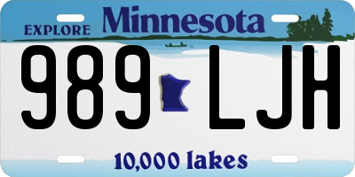 MN license plate 989LJH