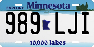 MN license plate 989LJI