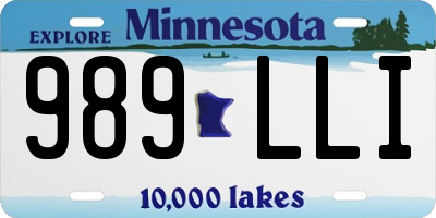 MN license plate 989LLI