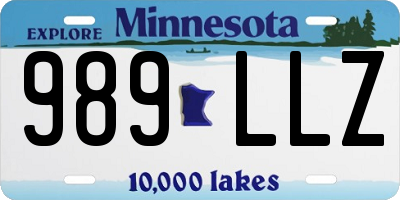MN license plate 989LLZ