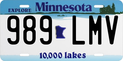 MN license plate 989LMV