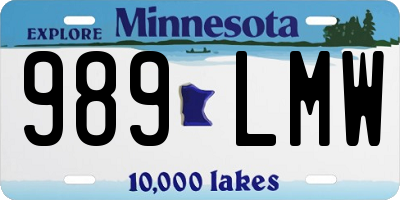 MN license plate 989LMW