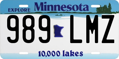 MN license plate 989LMZ