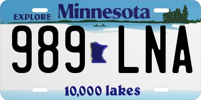 MN license plate 989LNA